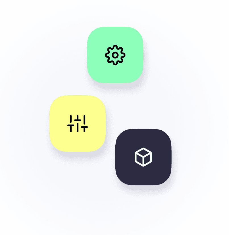 illustration with icons of settings