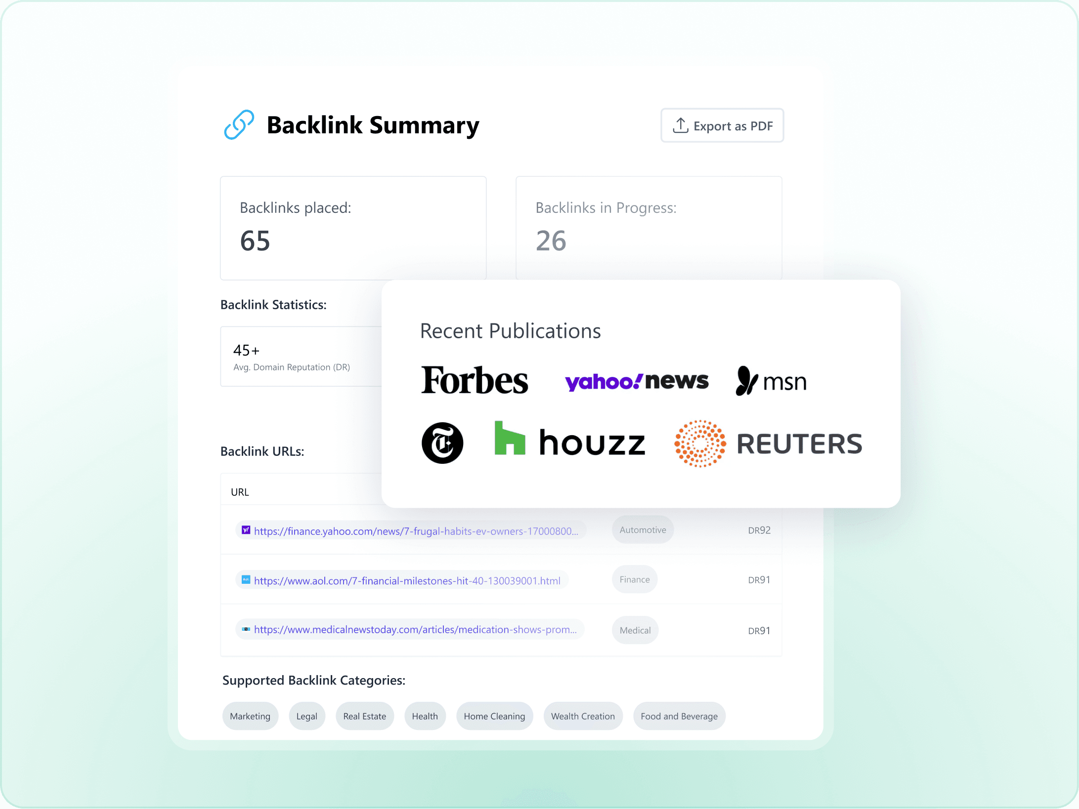 Earn backlinks with